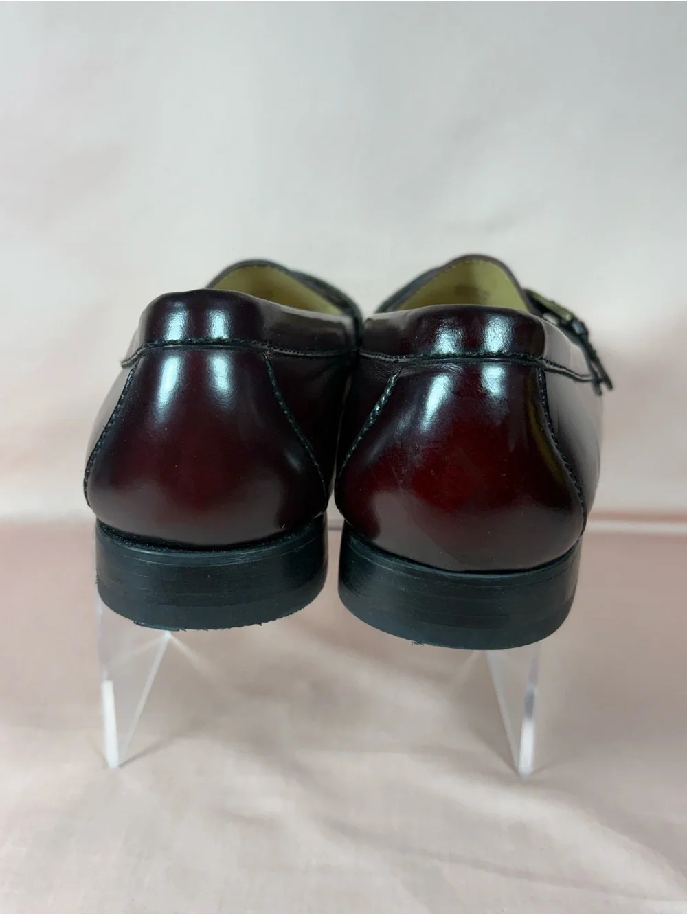 Cole Haan City 3516 Kiltie Monk Strap Slip On Burgundy Loafers Men's SZ 9.5 D